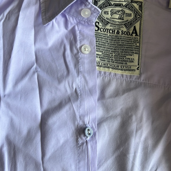 EUC Scotch & Soda Men's Lavender Button Down shirt size XL - Picture 5 of 10